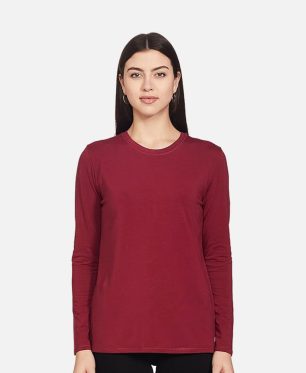 Full Sleeve Round Neck Slim Fit Cotton Tshirt