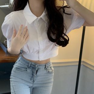 Women's Loose Short Sleeved Blouse With Bottom